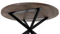 Round Oak Dining Table, Chocolate - S10Home