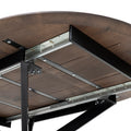 Round Chocolate Walnut Dining Table Extendable - S10Home