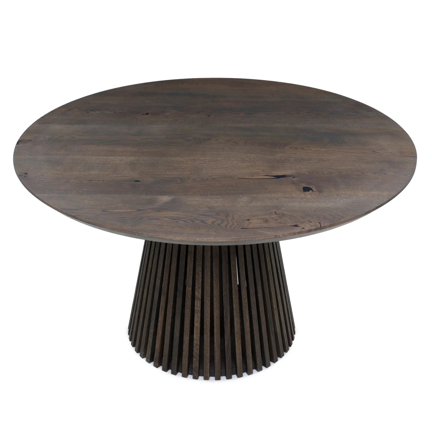 Vivien Round Dining Table Extendable in Charcoal Oak|S10Home