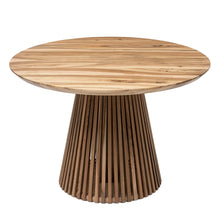 Vivien Extendable Round Dining Table in Solid Walnut by S10Home